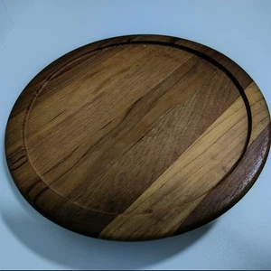 Digsmed Danish Teak wood Lazy Susan platter MCM vintage Mid Century Denmark 31cm - Picture 1 of 12