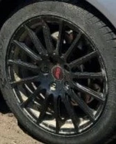 2015-2021 WRX OE 车轮 17x8 Wrx 15 辐条黑色经销商安装 Sti 帽子 斯巴鲁 — 第 1/4 张图片