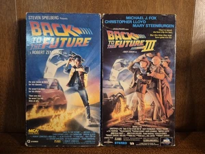 Back to the Future 1 And 3 VHS Steven Spielberg Michael J Fox Tested - Picture 1 of 8