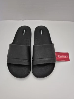 Sandalias Okabashi Coast Slide para hombre ecológicas hechas en EE. UU. negras talla 11 Foto 1 de 4