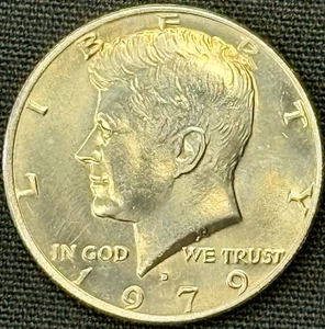 1979 D Münzzeichen vz-Details Kennedy Half Dollar - Bild 1 von 4