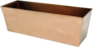 Achla Designs Plain Copper Window Flower Box Planter- Medium (23 1/4"L X 7 3/4"W - Picture 1 of 12