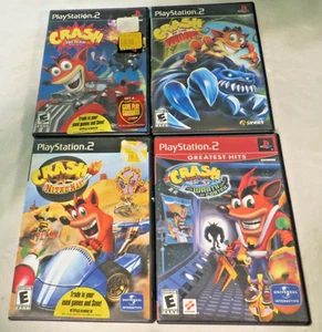 PS2 Crash Lot of 4 w/ Manuals - 1 w/ Registration Card - Picture 1 of 16