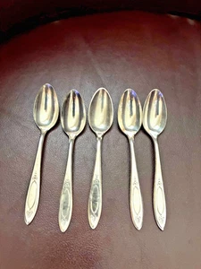 5 Adam Community Plate Oneida Demitasse Spoons - Picture 1 of 4