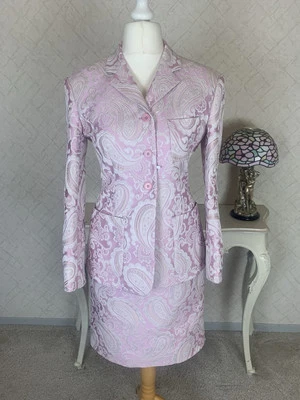 Jaqueta Max Mara Sportmax saia terno mistura de algodão tamanho EUA10-IT44-GB12-D40-F42 - Imagem 1 de 4