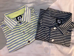 FootJoy FJ Golf Polo Shirt Lot Of (2) Mens Size: Medium Stretch Performance - Picture 1 of 12