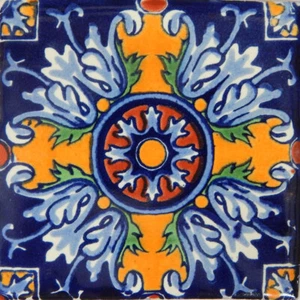C290 - 3 Sq Ft Tiles Ceramic Mexican Talavera Handmade Tile 27 PCS 4x4 - Picture 1 of 1