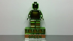 Lego CHROME Green minifig Custom Chromed made with real LEGO® Minifigure - Bild 1 von 4
