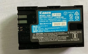 LP-E6 LP-E6N Battery for EOS 60D 70D 80D 6D 7D 7D II 5D SR 5D 5D III 5D Mark IV - Picture 1 of 3