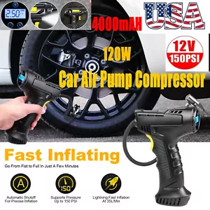 Inflador de bomba de aire para automóvil inalámbrico compresor LED digital 150PSI 12V portátil U - Imagen 1 de 12