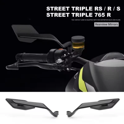 For Street Triple 765 R RS Rearview Mirror Wing Aerodynamic Stealth Max Mirrors - Image 1 of 4
