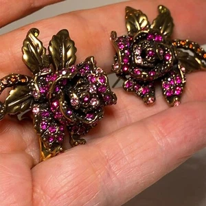 Heidi Daus SWAROVSKI Pink Crystal Pierced Earrings - Picture 1 of 3