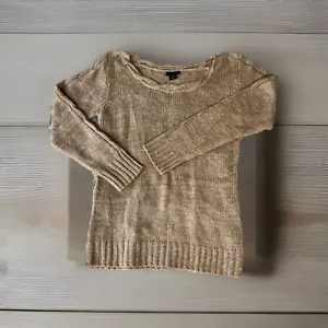 Women's Apostrophe Beige Knit Sweater L Warm Boat Neck  Acrylic - Picture 1 of 7