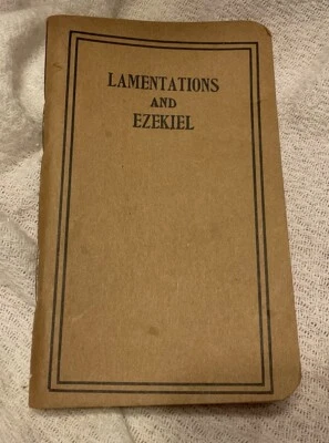1914 Antique American Bible Society Pocket Edition Lamentations And Ezekiel Foto 1 de 3