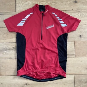 Altura Cycling Night Vision Jersey Men’s Large Red 1/2 Zip Short Sleeve T-Shirt - Picture 1 of 8