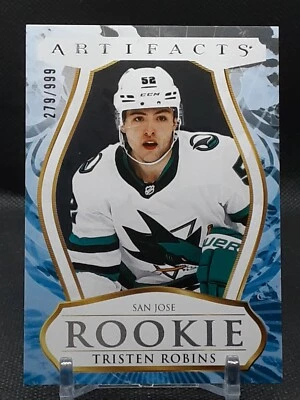TRISTEN ROBINS 2023-24 ARTIFACTS ROOKIE #279/999 SHARKS - Image 1 of 2