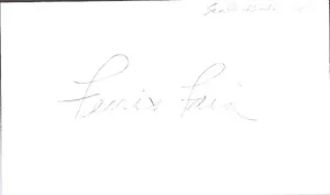 Handsignierte Karteikarte - Ferris Fain Philadelphia Leichtathletik 1B (d 2001) - Bild 1 von 1