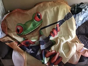 frog shower curtain.(C) Used. Great Condition - Picture 1 of 2