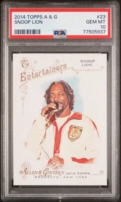 2014 Topps Allen & Ginter Snoop Dogg Lion PSA 10 #23 Pop Century Icon - Image 1 of 2