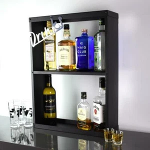 Home Bar Drinks Cabinet Cocktail Gin Mini Bar Mobile Wine Alcohol Beverage - Picture 1 of 6