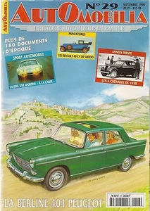 AUTOMOBILIA 29 AFG ANGELSACHSEN PEUGEOT 404 LIMOUSINE 1960 1975 Les 6CV 1938 - Bild 1 von 2