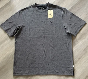 Tommy Bahama NWT Men's Small Crew Neck Shirt Black Stripe ST226285TX NWT $64.50 - Picture 1 of 9