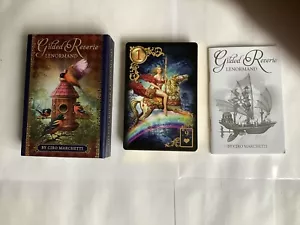 VERGOLDETER TRÄUMEREI LENORMAND VON GIRO MARCHETTI 36 KARTEN UND 48 SEITEN RATGEBER - Bild 1 von 2