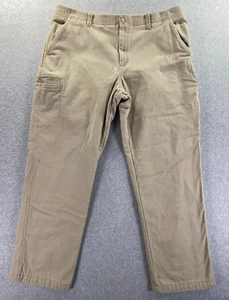 LL Bean Herren Flanell gefütterte Hose, Größe 40 x 30 * natürliche Passform khaki Outdoorbekleidung - Bild 1 von 11
