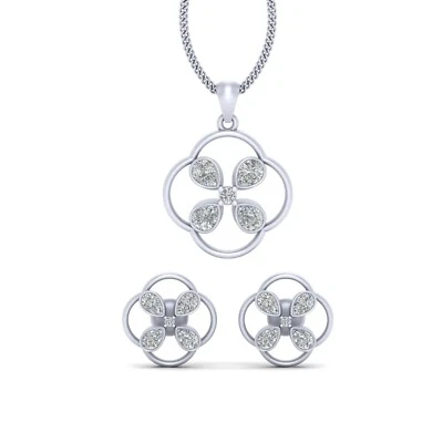 Conjunto de pendientes colgantes minimalistas pera y diamantes redondos joyería de boda nupcial Foto 1 de 4