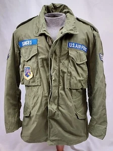 Vintage Vietnam War Era 1975 M65 Field Jacket OG107 Medium AIR FORCE Named - Picture 1 of 6