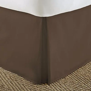 Ultra Plush Premium Pleated Bed Skirt Dust Ruffle Kaycie Gray Basics Collection - Picture 1 of 29