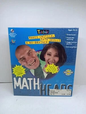 Math Heads By Theatrix PC MAC CD-ROM Ages 10-14 Vintage New - Image 1 of 4
