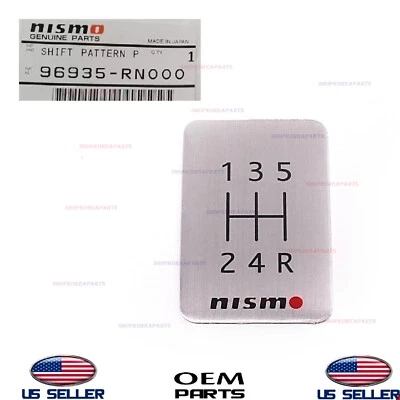 Genuine OEM 5-Speed Shift Pattern Emblem Nissan Nismo 96935-RN000 - Image 1 of 2