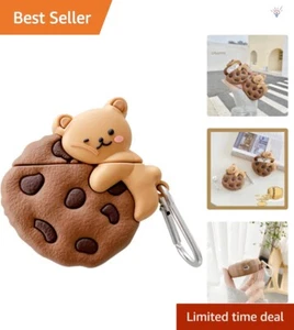 Adorable étui ours biscuit AirPods Pro avec porte-clés - Protection antichoc - Photo 1 sur 9