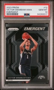 2023 Panin Prizm Basketball #12 Victor Wembanyama Emergent PSA 10 Rookie - Picture 1 of 2