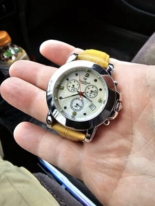 Lucien Piccard Women's CHRONOGRAPH GENUINE PEARL DIAL...NEW BATTERY - Picture 1 of 24