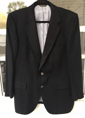 Blazer abrigo deportivo Saks Fifth Avenue para hombre 100 % cachemir negro 41R Foto 1 de 4