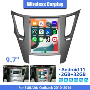 9.7'' Carplay Android 11 Car Stereo Radio GPS For Subaru Outback Legacy 2010-14 - Picture 1 of 12