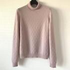 Chanel Cashmere 100 Turtle Knit 42 Pale Pink _94170