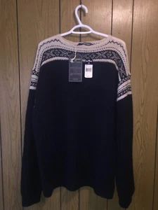 NUEVO CON ETIQUETAS Polo Sport Ralph Lauren -azul marino - algodón lino tejido a mano suéter para hombre - XXL - Imagen 1 de 3