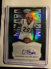 2023 Panini Certified Mirror Signatures Cameron Taylor-Britt Green Auto #’d 1/5