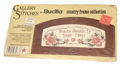 Galería de Puntadas Bucilla Country Frame Colección Belleza Abunda Punto de Cruz Foto 1 de 4