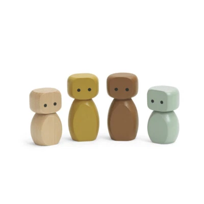 4pc Micki Play World Kids/Children Fun Play Wooden Figurine Stacking Toy Set 2y+ - image 1 of 2