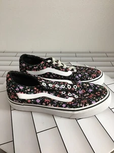 VANS Woman Low Top Sneaker Ward Trainers Floral Theme Size 7 - Picture 1 of 8