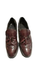 Dexter Mens 9.5M Brown Wingtip Tassel Kiltie Loafers Shoes slip ons - Picture 1 of 7