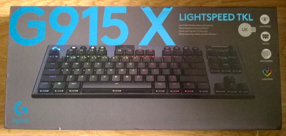 Logitech G915 X Lightspeed TKL Low-Profile Wireless Gaming Keyboard - UK -PC/Mac - Image 1 of 4