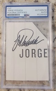 New York Yankees Jorge Posada Signed Autograph Cut PSA DNA Certified & Encased - Bild 1 von 1