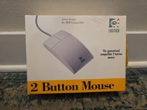 Vintage Logitech Two Button Mouse Model 0253 NIB Sealed 1993 - Picture 1 of 6