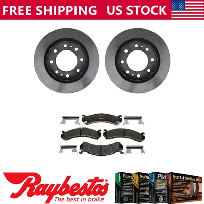 Rotores de freno delanteros + pastillas de freno metálicas para Chevrolet Silverado 3500 2001-2003 Foto 1 de 4