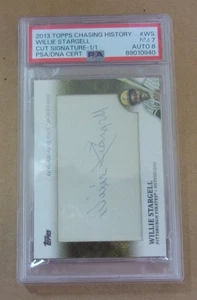 2013 TOPPS WILLIE STARGELL CHASING HISTORY  CUT SIGNATURE  1/1  PSA 7 AUTO 8 - Picture 1 of 2